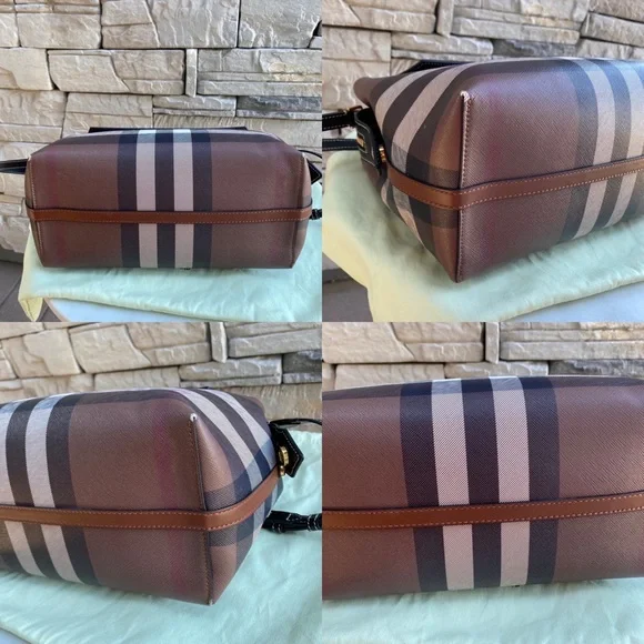 SOLD Burberry Catherine Smoked Check Tote Bag - Picture 11 of 16